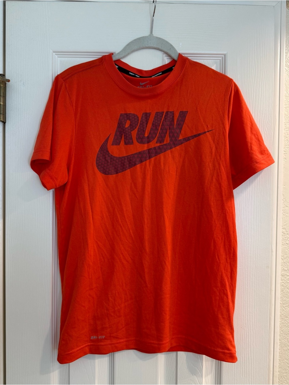 Nike Orange RUN Graphic Short-Sleeve Tee